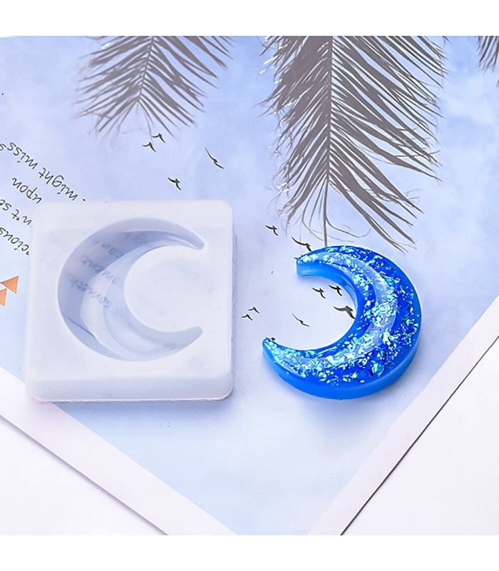 Molde de silicona luna 3D 50x50x12mm