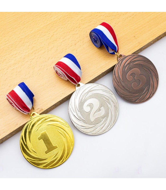 MEDALLA METALICA (PUESTO 1.2.3) 7.7xCM ORO
