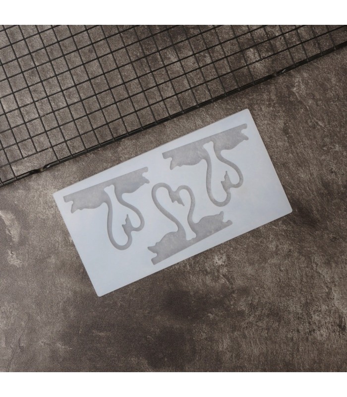 Molde de silicona con forma de cisne