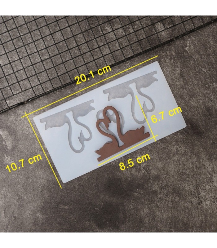 Molde de silicona con forma de cisne