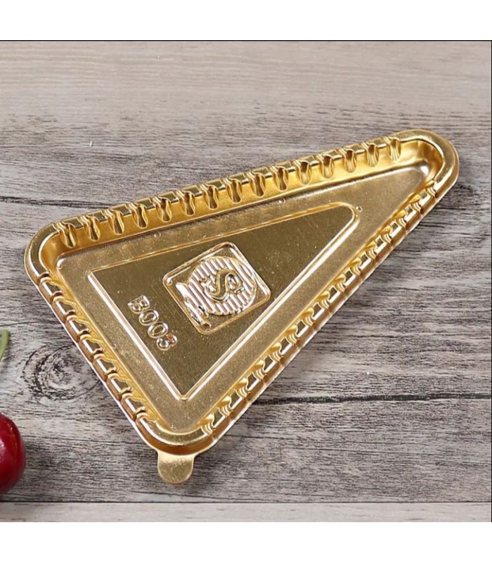 Molde para torta metalizado 100pc triangulo