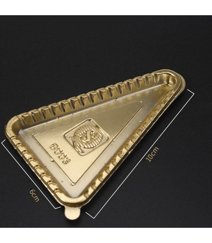 Molde para torta metalizado 100pc triangulo