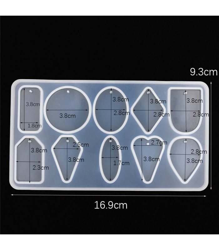 Molde de silicona formas colgantes 169x93mm