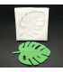 Molde de silicona con forma de hoja 6.7x6.7x0.7cm
