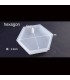 Molde de silicona colgante hexagonal 7x6x1.2cm