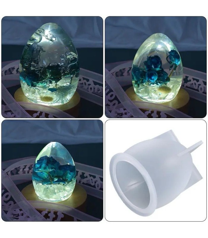 Molde de silicona forma huevo 7.6x6.4mm