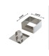 Molde para mousse de metal cuadrado