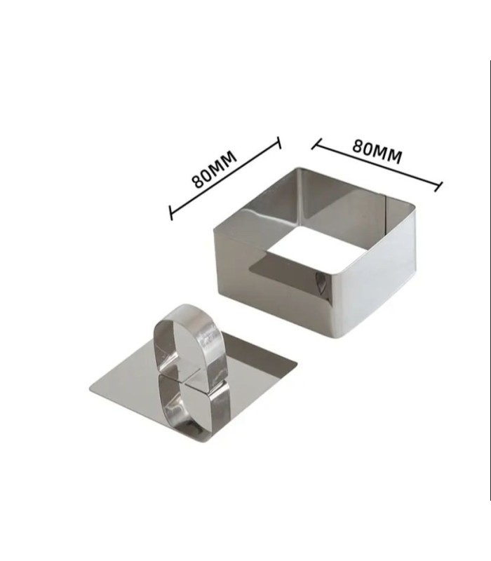 Molde para mousse de metal cuadrado