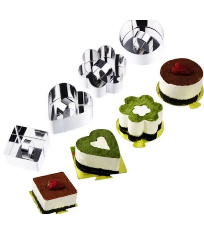 Molde para mousse de metal cuadrado