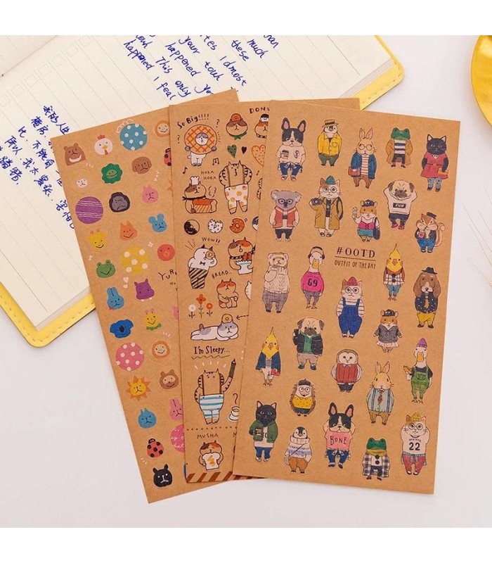 Sticker de papel diseño animales