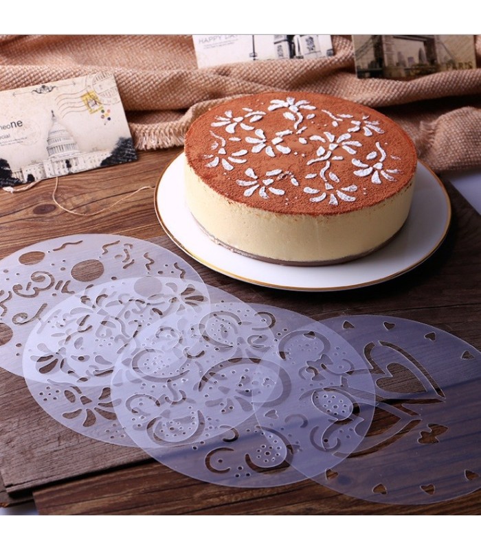 Stencil para torta trasparente 4pc