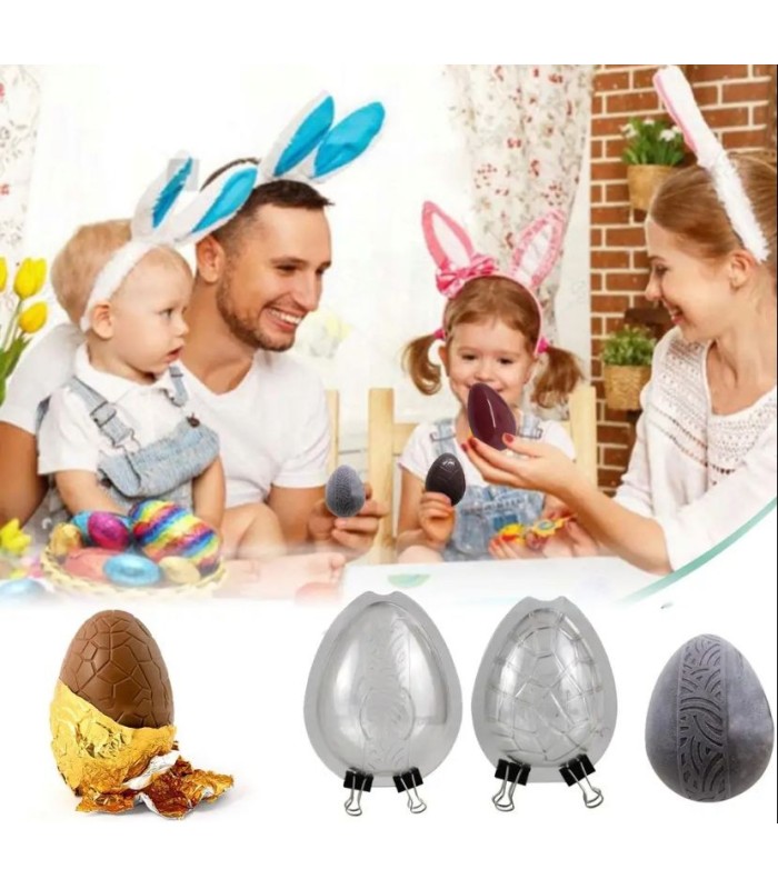 Molde para huevo de pascua 3pc