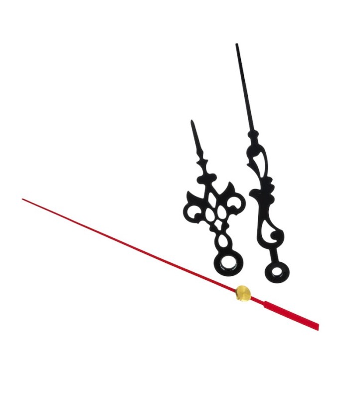 AGUJA PARA RELOJ 773 NEGRO CON ROJO