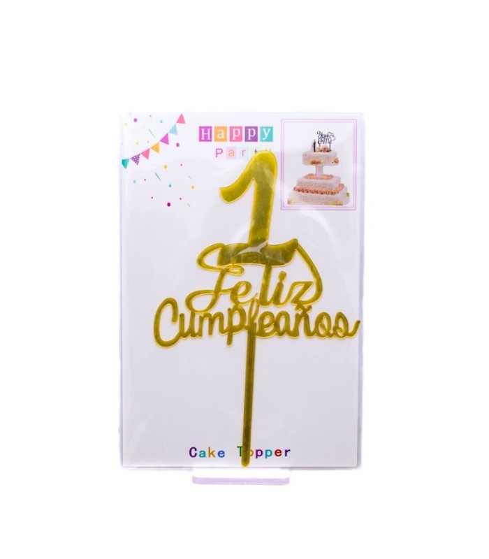 Topper acrílico numero 1