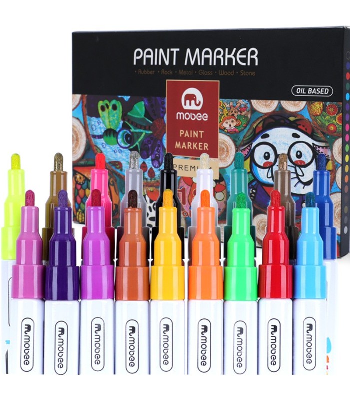 Pincel paint MARKER PREMIUN 18 color Mobee