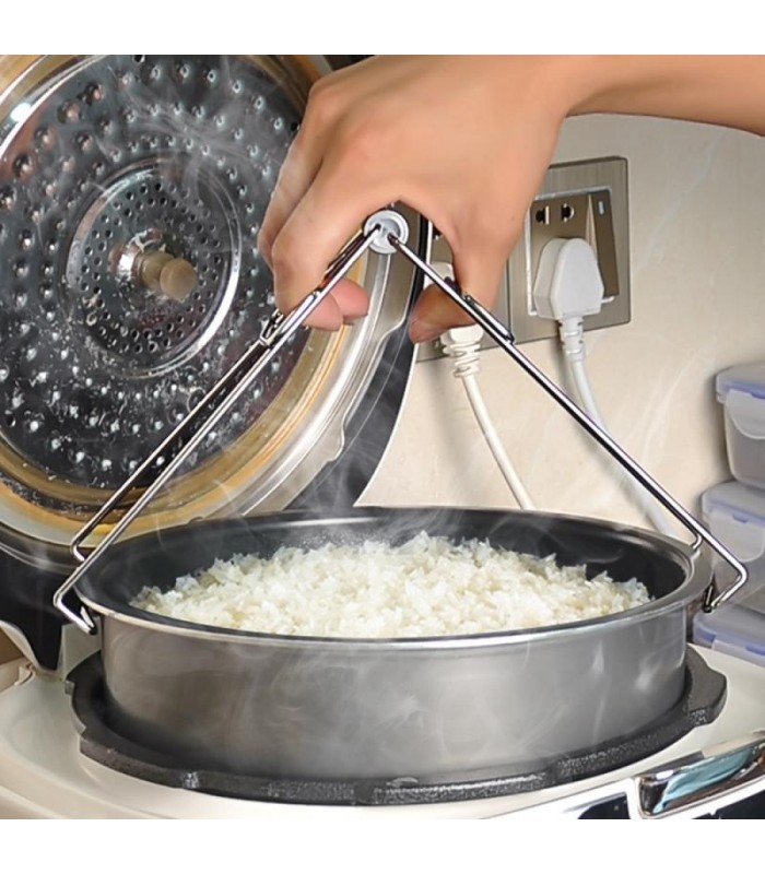 Pinza para platos calientes de acero inox