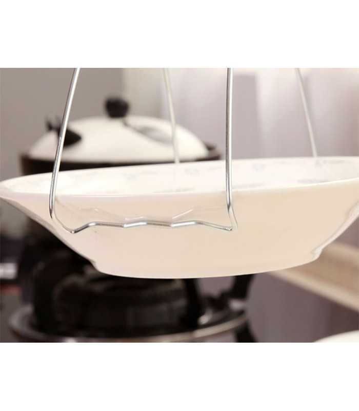 Pinza para platos calientes de acero inox