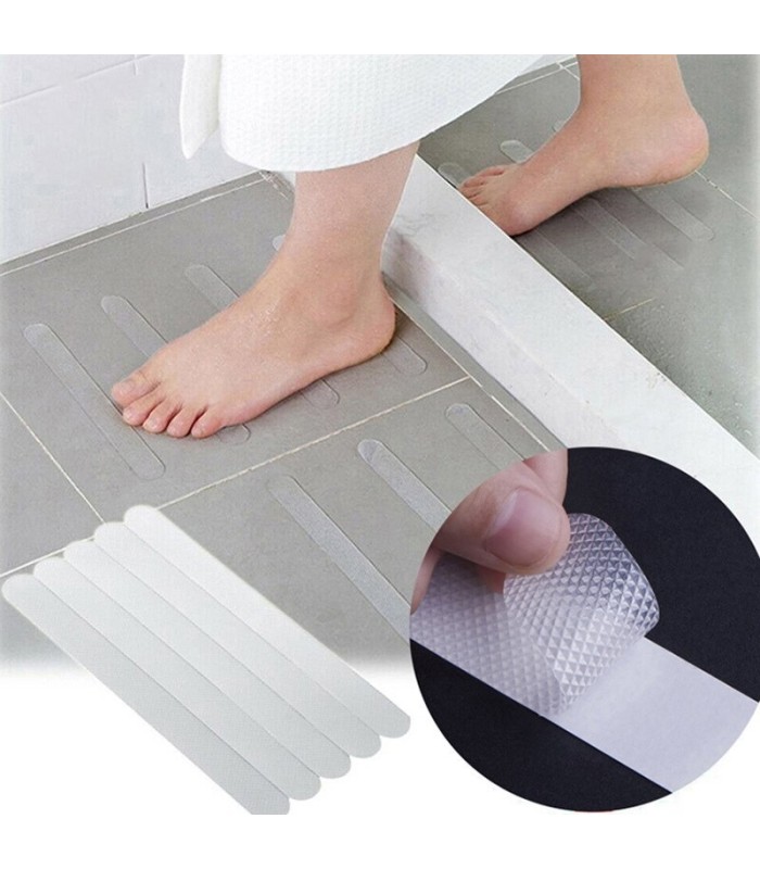 Antideslizante en tiras para baño y ducha 8pcs
