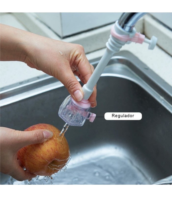 Ducha regulable para grifo (celeste)