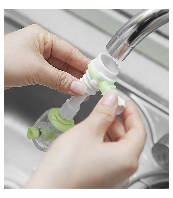 Ducha regulable para grifo (celeste)