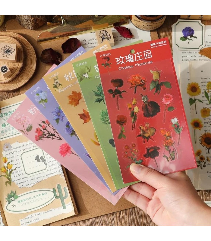 Sticker de flores pvc