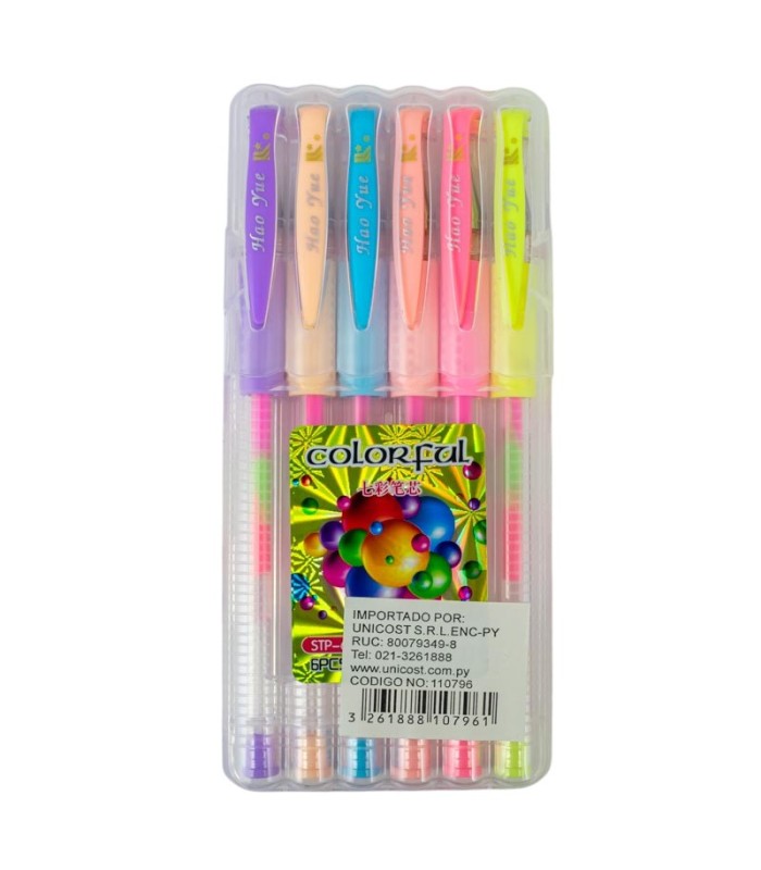 BOLIGRAFO COLORIDO 6PC