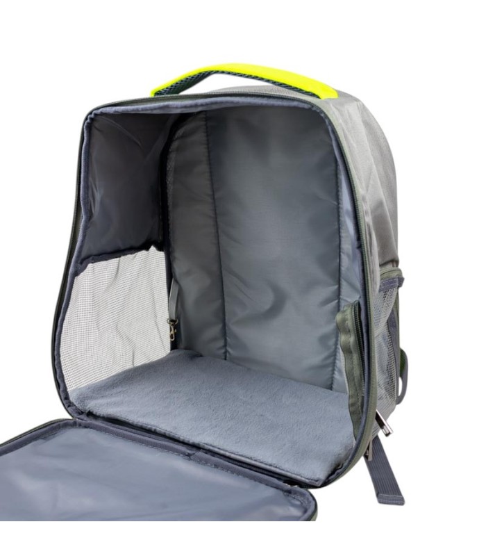 Mochila para mascota con bolsillo y visor