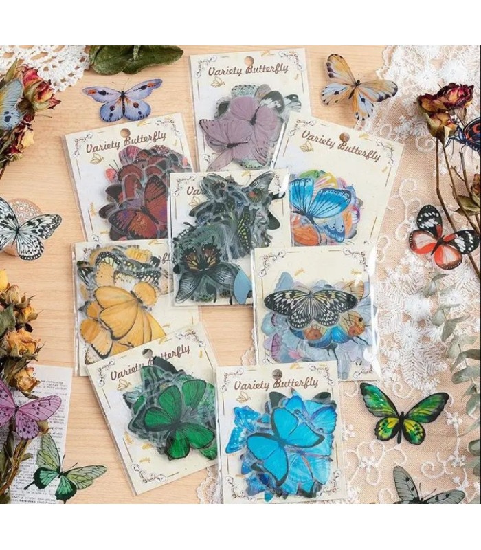 Sticker pvc serie mariposa 40pc