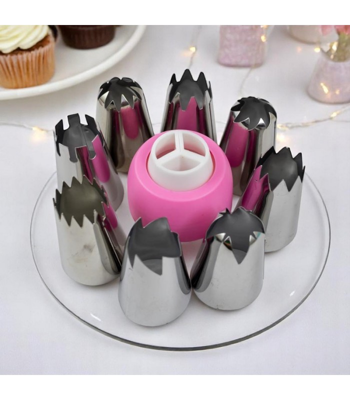 kit de picos para tortas diseño de flores