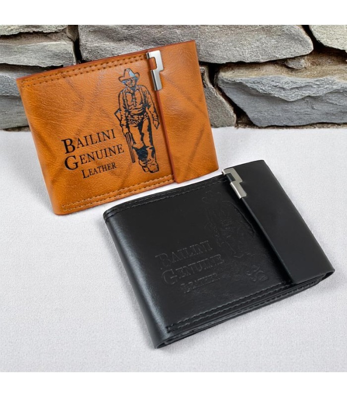 BILLETERA DE CUERINA JIYXIA PARA HOMBRE