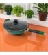 wok antiadherente con tapa de vidrio 32cm