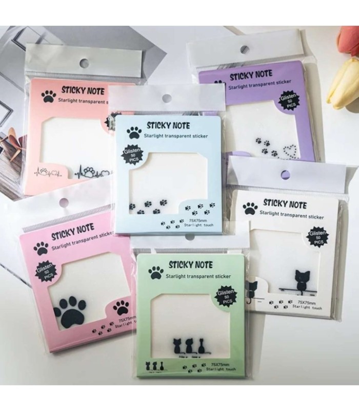 ANOTADOR TRANSPARENTE 75x75MM