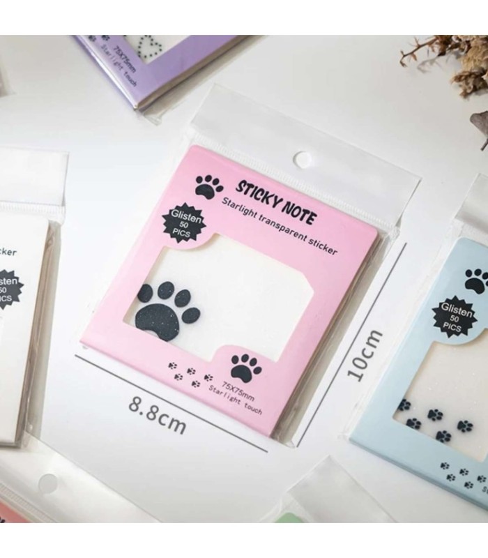 ANOTADOR TRANSPARENTE 75x75MM