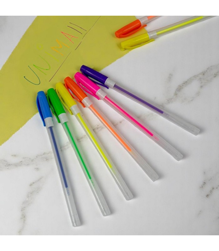 BOLIGRAFO SEMI GEL CON GLITTER 6PC