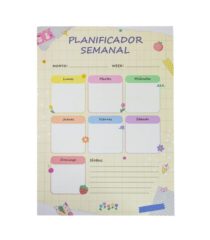 PLANIFICADOR SEMANAL A4 52 HOJAS