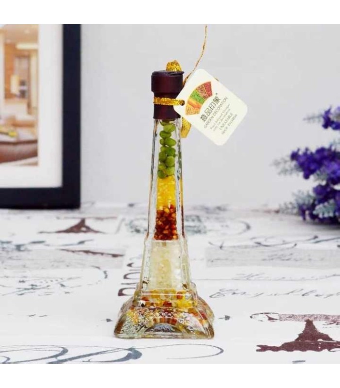 Botella de vidrio torre Eiffel para souvenirs 15.5
