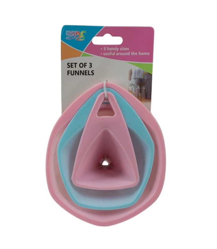 juego de embudo de plastico 3medidas