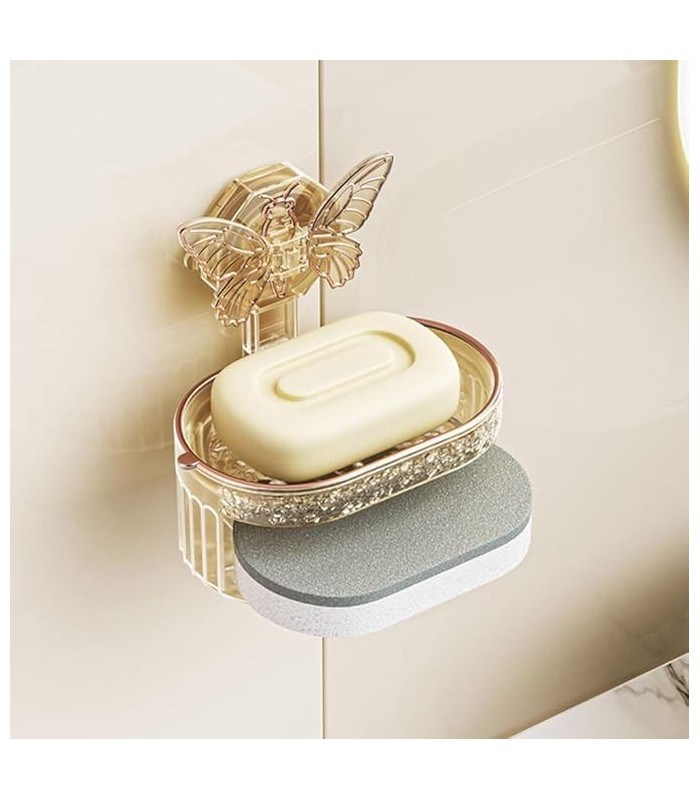 PORTA JABON CON ESPONJA MARIPOSA