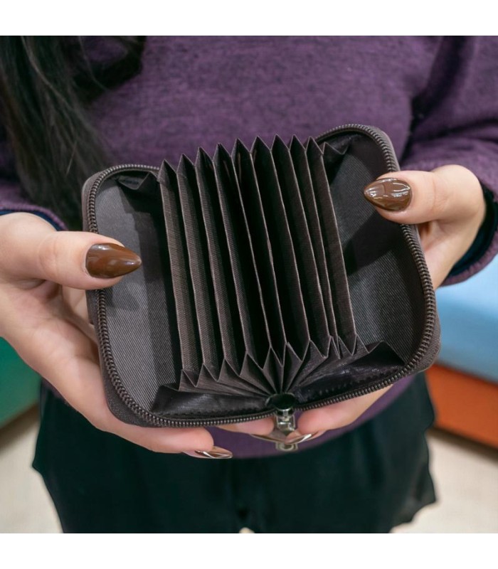 Porta tarjetero de 10 divisiones