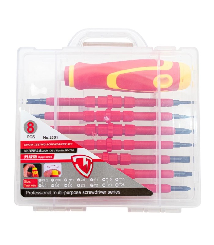 JUEGO DESTORNILLADOR AISLADO DOBLE PUNTA 8PC