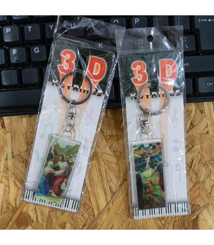 Llavero efecto 3d estampas surtidas animales y pai