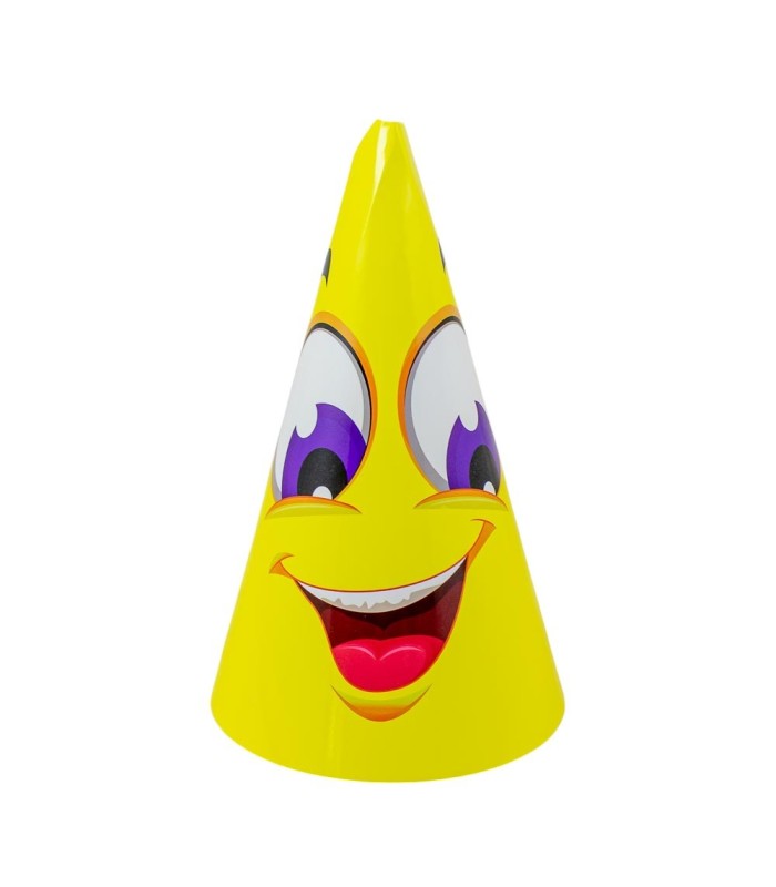 BONETE DE CARTON EMOTICON 10PC