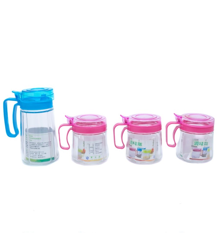 Condiméntero 4 pc de vidrio