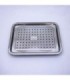 Bandeja con rejilla inox 36x27cm
