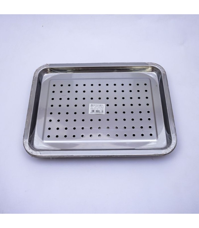 Bandeja con rejilla inox 36x27cm