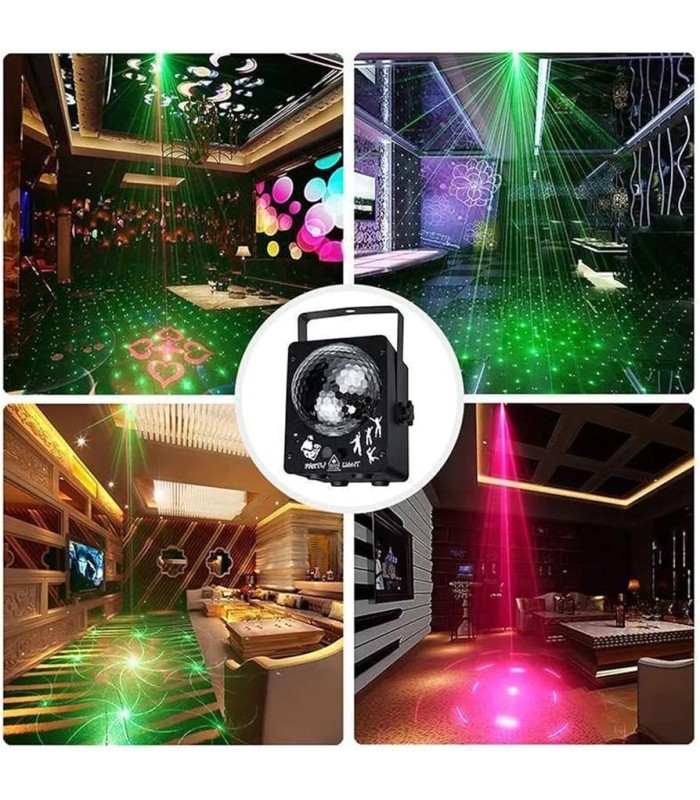 Luz disco con efectos ritmicos