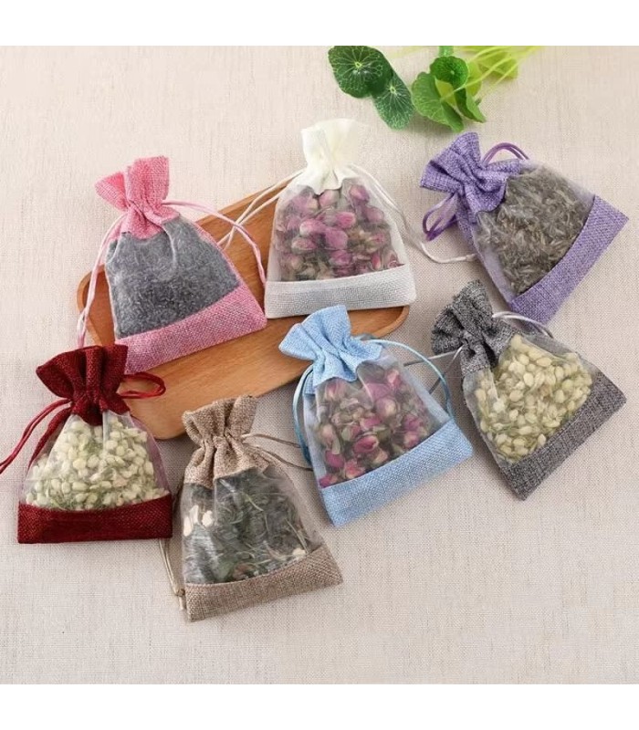 Bolsita de yute 10x14cm paquede de 10pcs