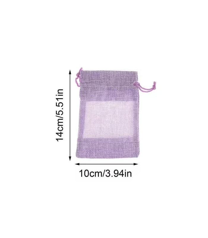 Bolsita de yute 10x14cm paquede de 10pcs