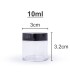Frasco cosmetico acrilico transparente con tapa 10ml