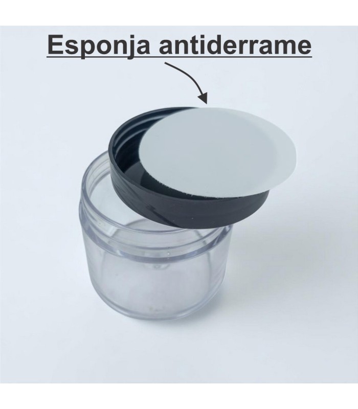 Frasco cosmetico acrilico transparente con tapa 10ml
